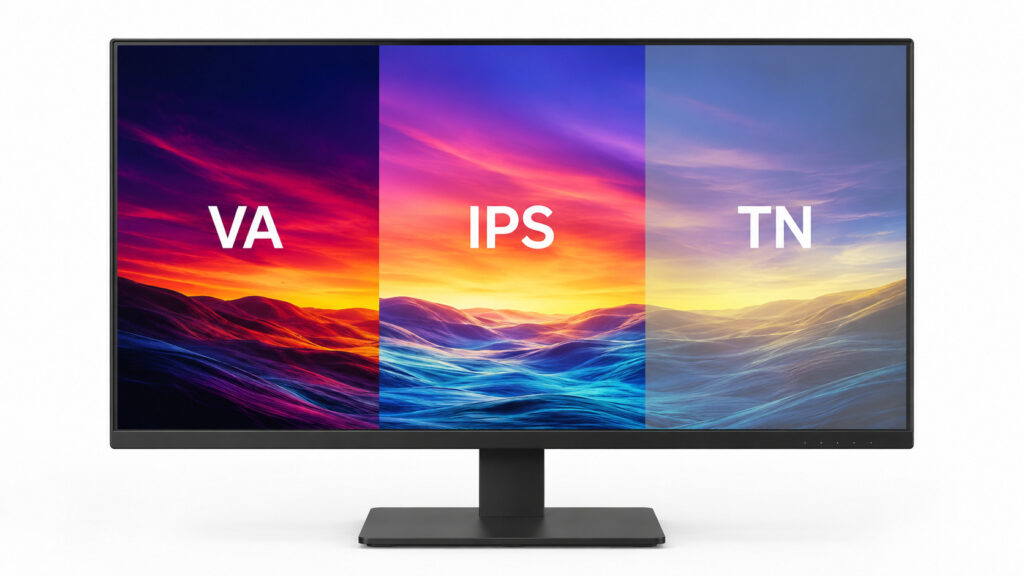 diferença entre painel ips va e tn em monitor gamer