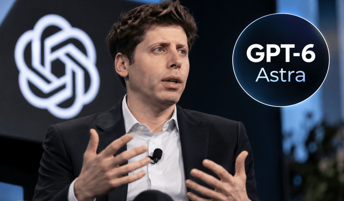 Executivo da OpenAI em imagem editorial com destaque para o GPT-6 Astra, novo modelo de inteligência artificial da empresa